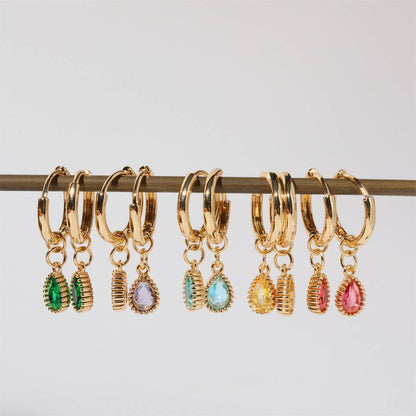 Birthstone Teardrop Earrings