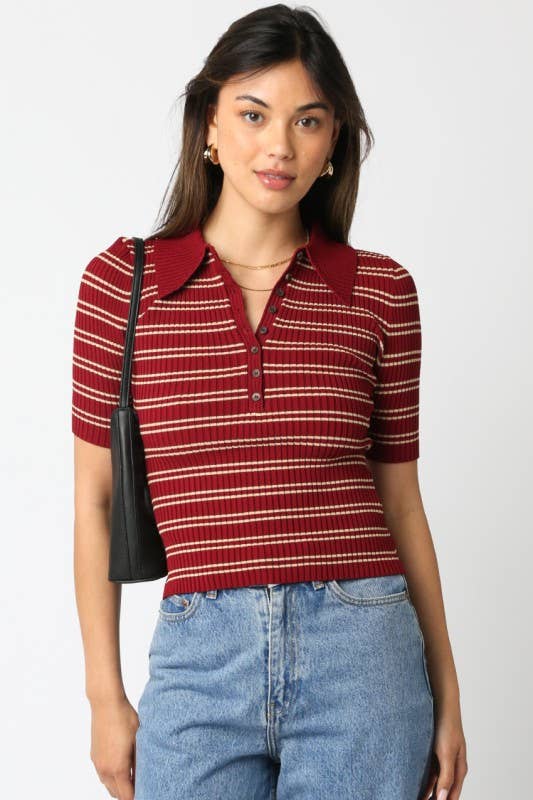 Ina Stripe Knit Top | Multiple Variants