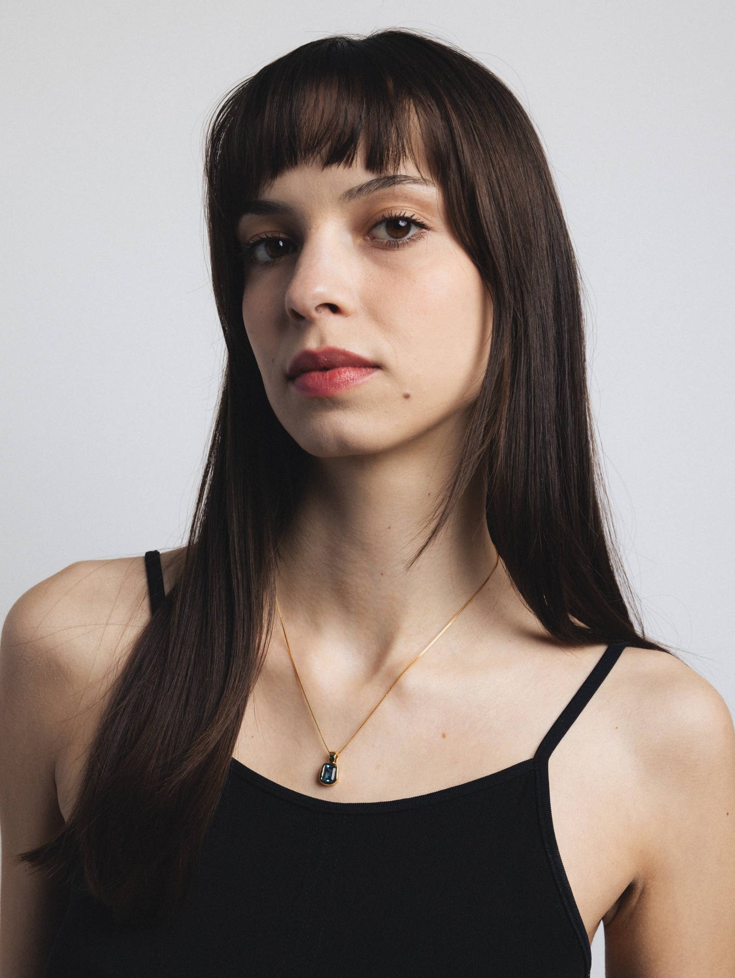 Freya Necklace in Blue Topaz and Gold