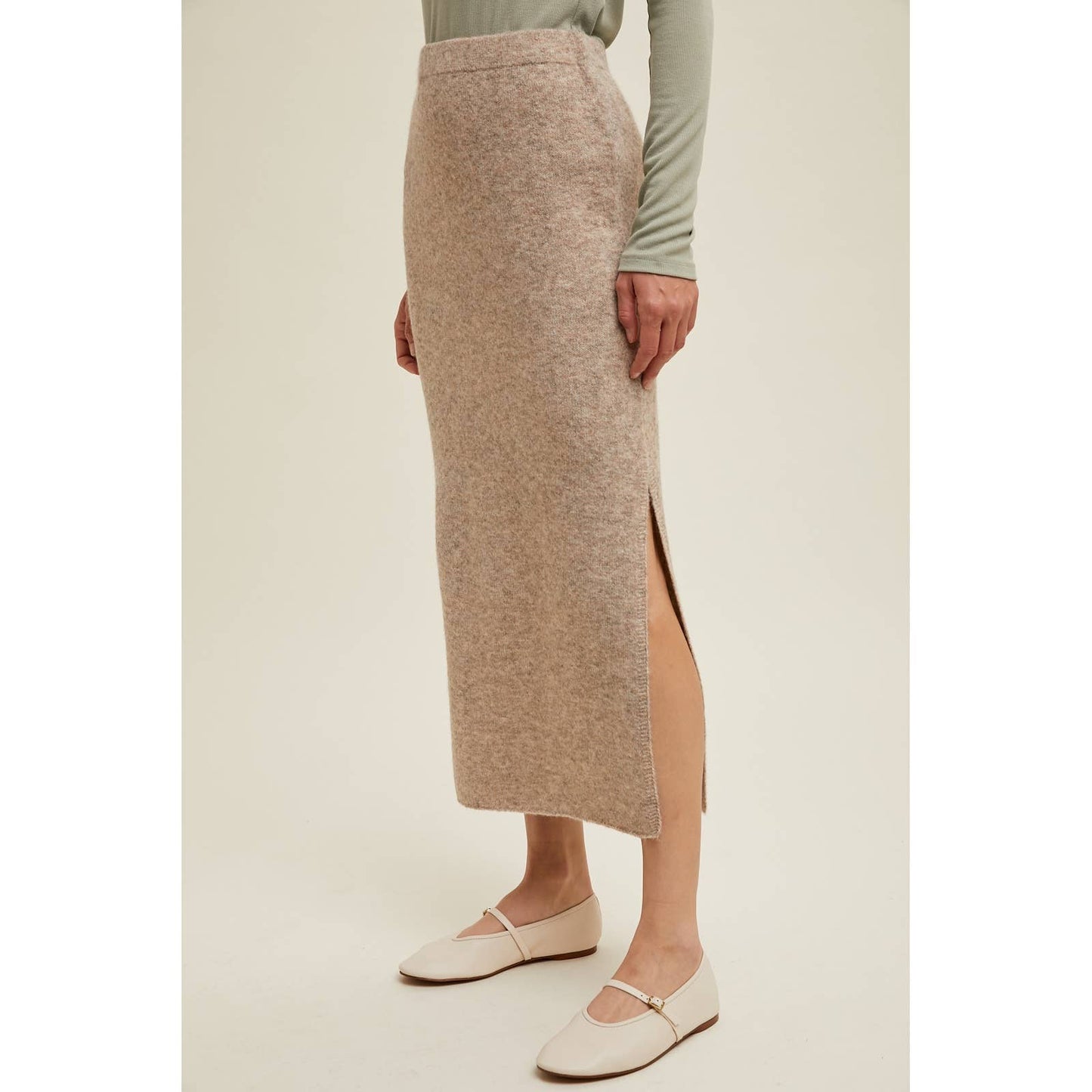 Melange Midi Skirt