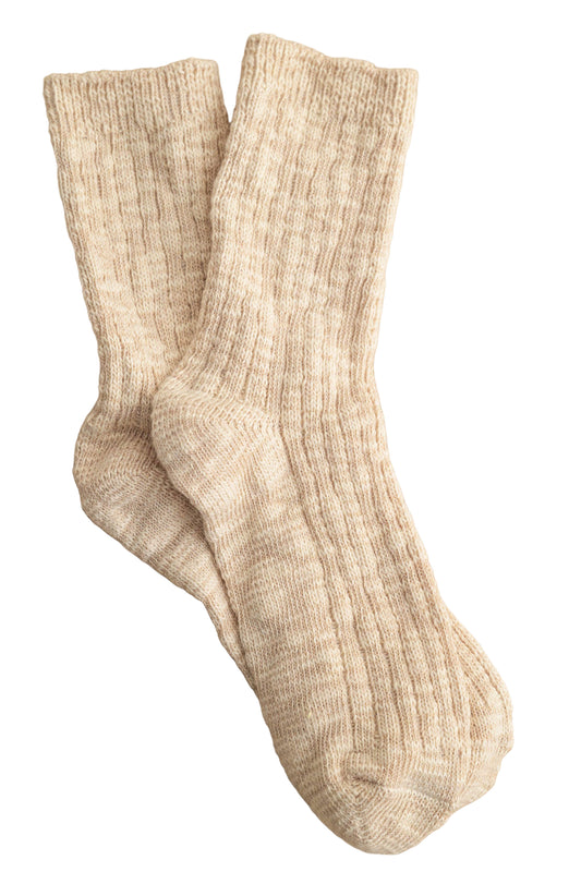 Cozy Melange Crew Socks