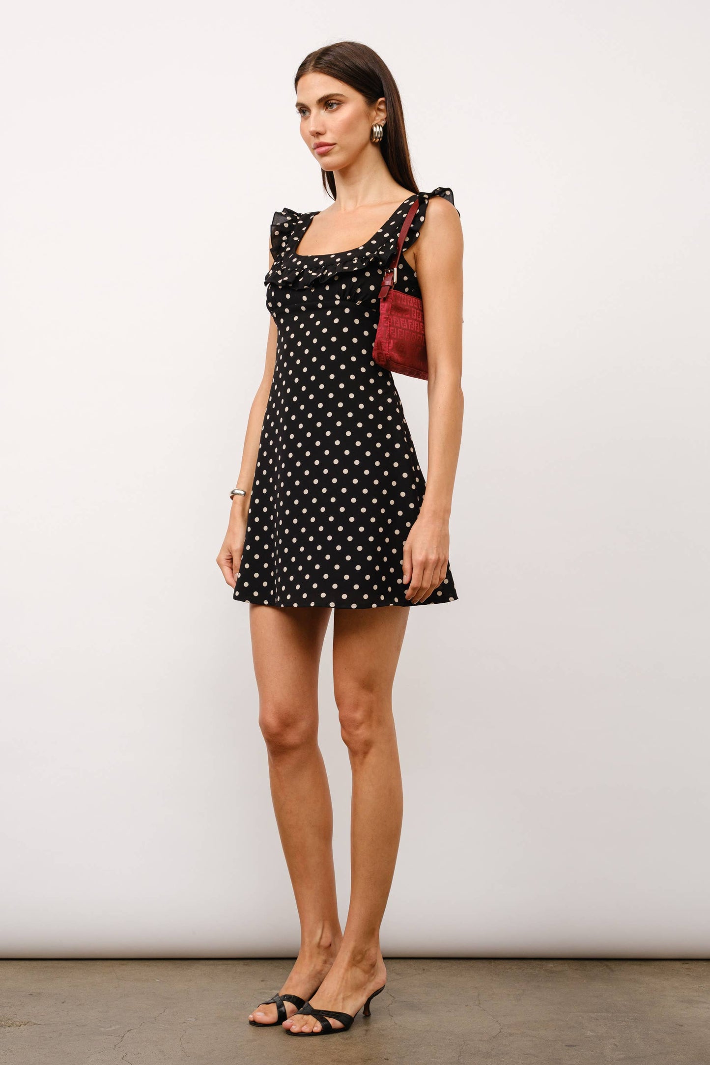 Myla Flared Polka Dot Mini Dress