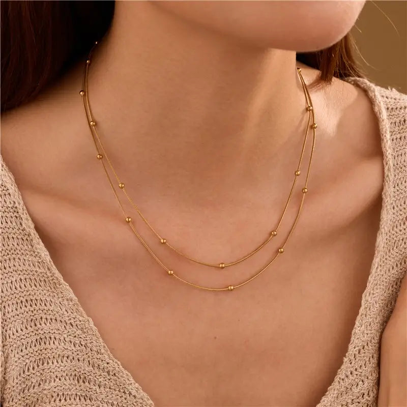 Ball Chain Layered Necklace
