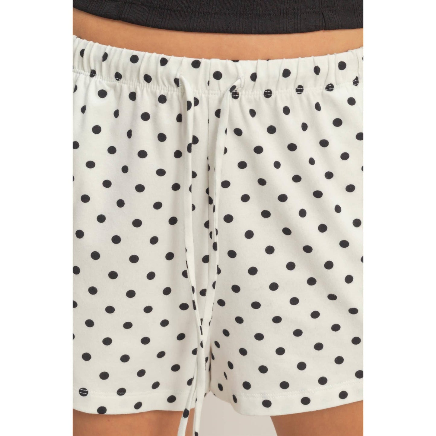 Polka Dot Drawstring Shorts
