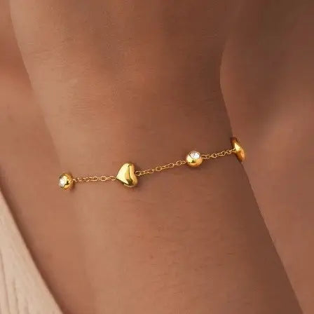 Gold Heart Bracelet