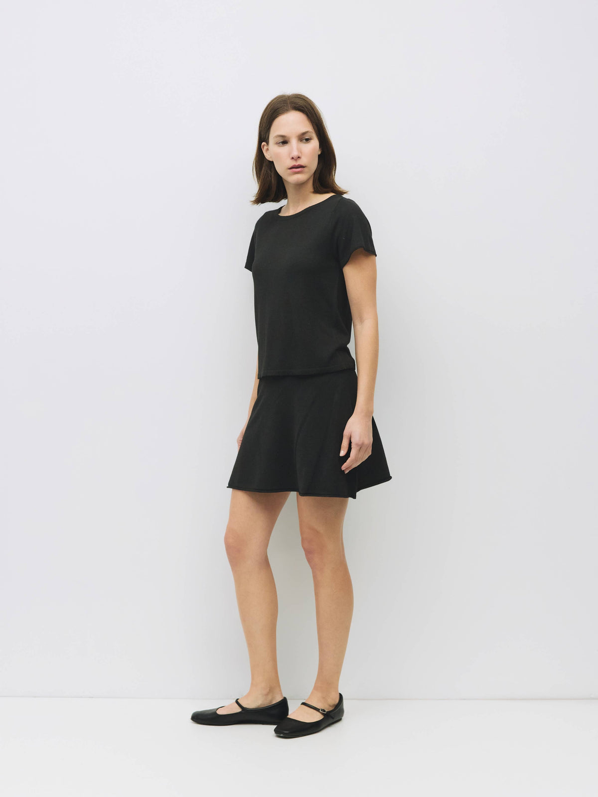 Knit Heather Skater Skirt