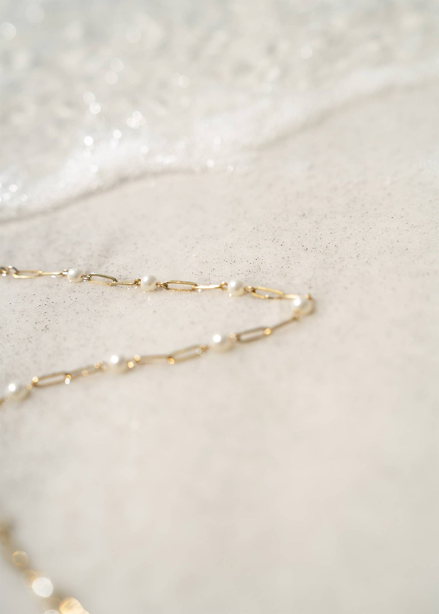 Pearl Paperclip Chain Necklace