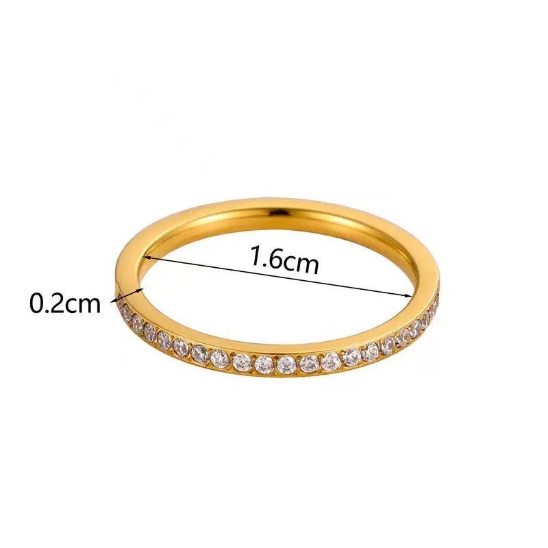 Rhinestone Band Ring