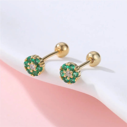 Crystal Flower Stud | Multiple Colors