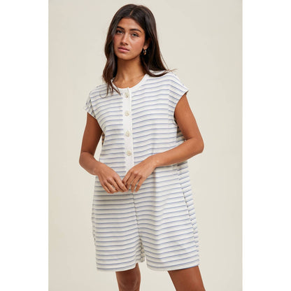 Striped Knit Romper