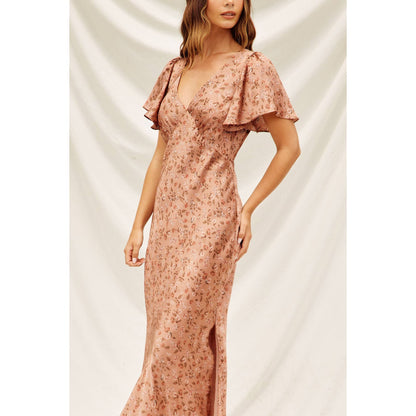 Flutter Sleeve Maxi Dress