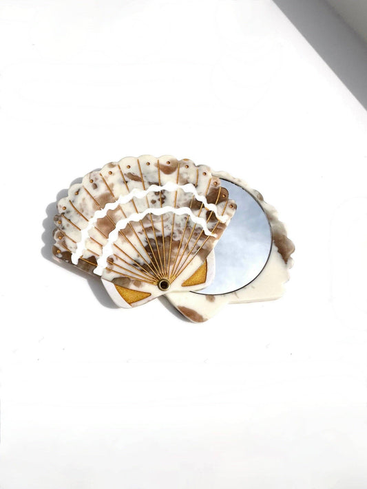 Hand-painted Seashell Mirror