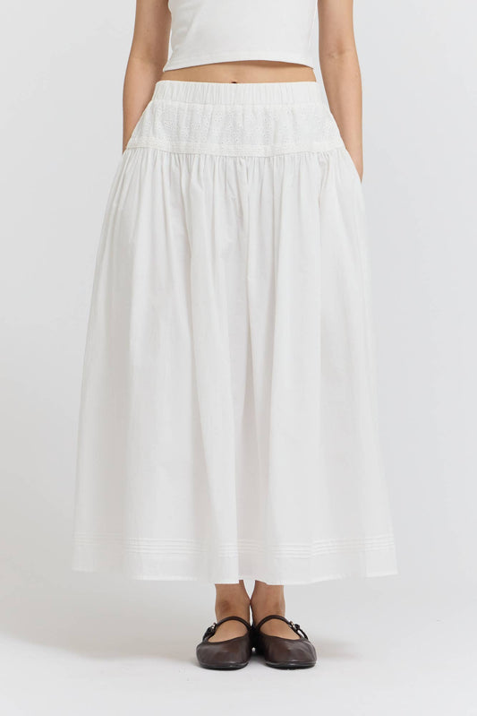 Caroline Pintuck Midi Skirt
