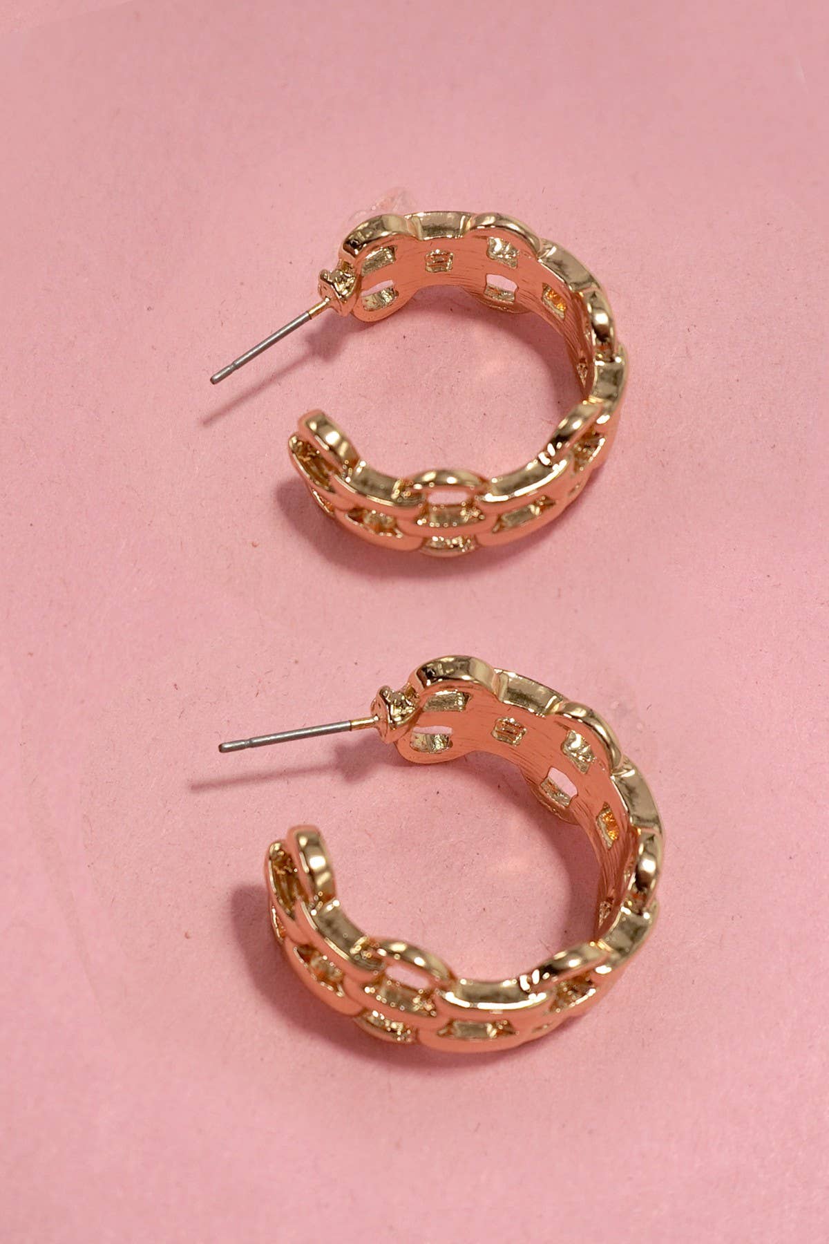 Double Chain Hoop Earrings