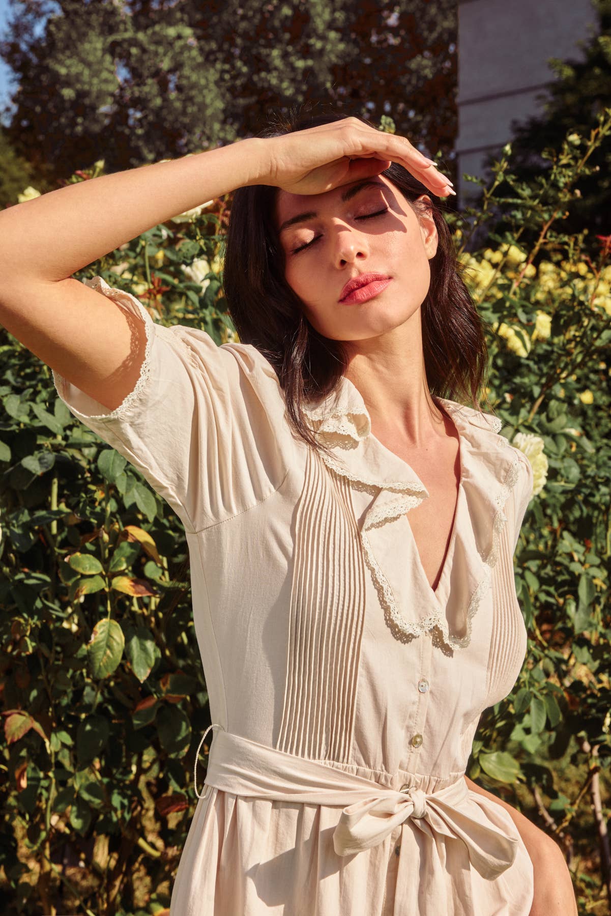 Puff Sleeve Button Down Maxi Dress