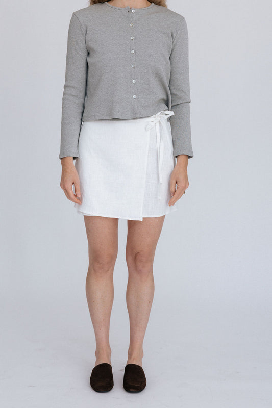 Beck Wrap Skirt | White