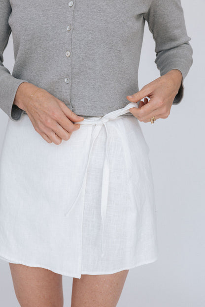Beck Wrap Skirt | White