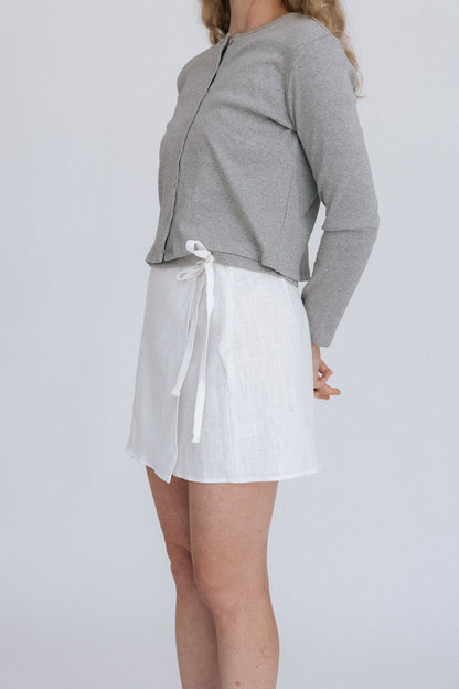 Beck Wrap Skirt | White