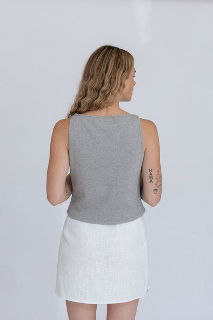 Ruth Boatneck Tank | Heather Gray