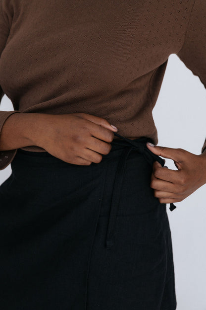 Beck Wrap Skirt | Black