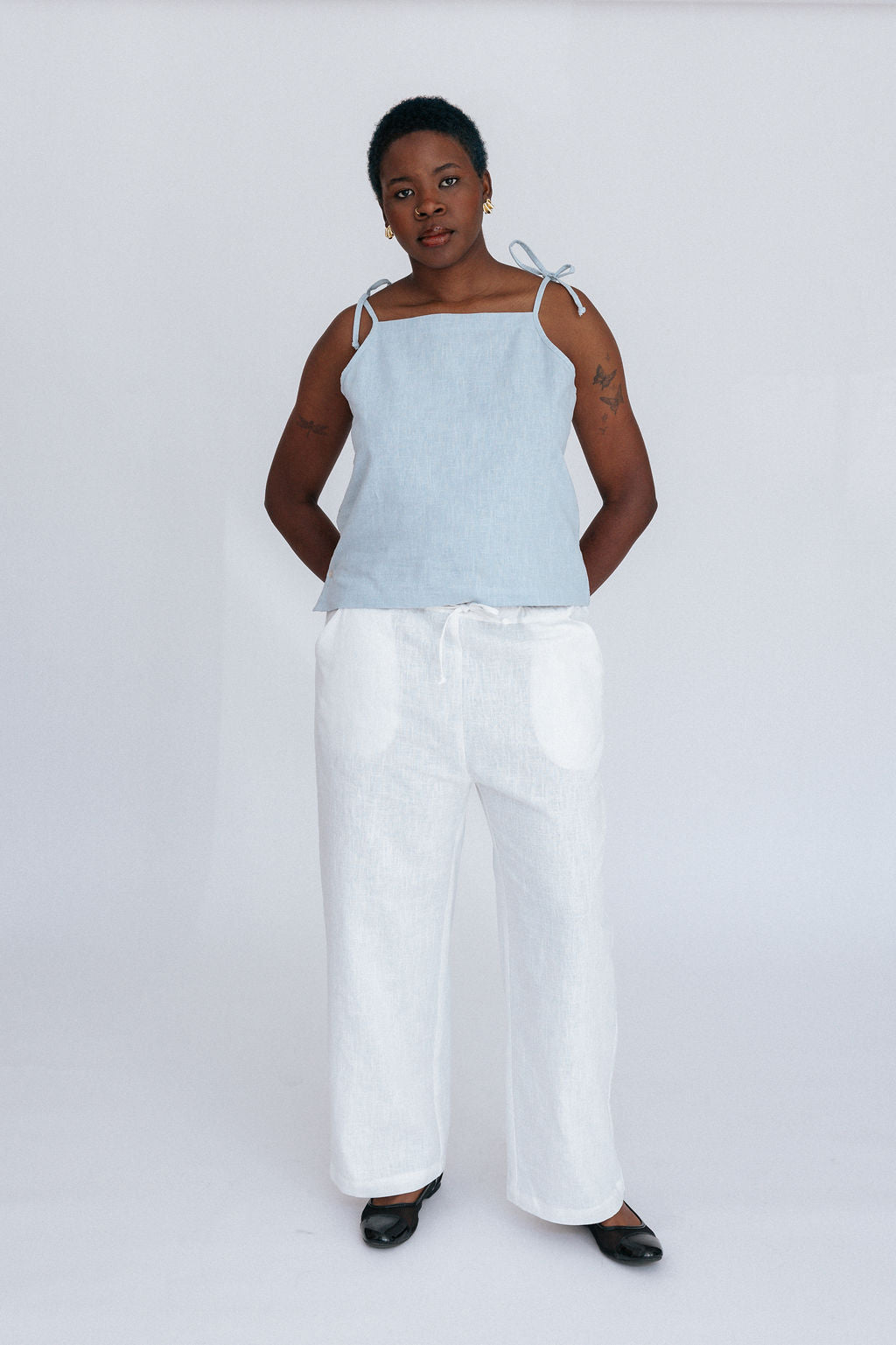 Phoebe Linen Pant | White