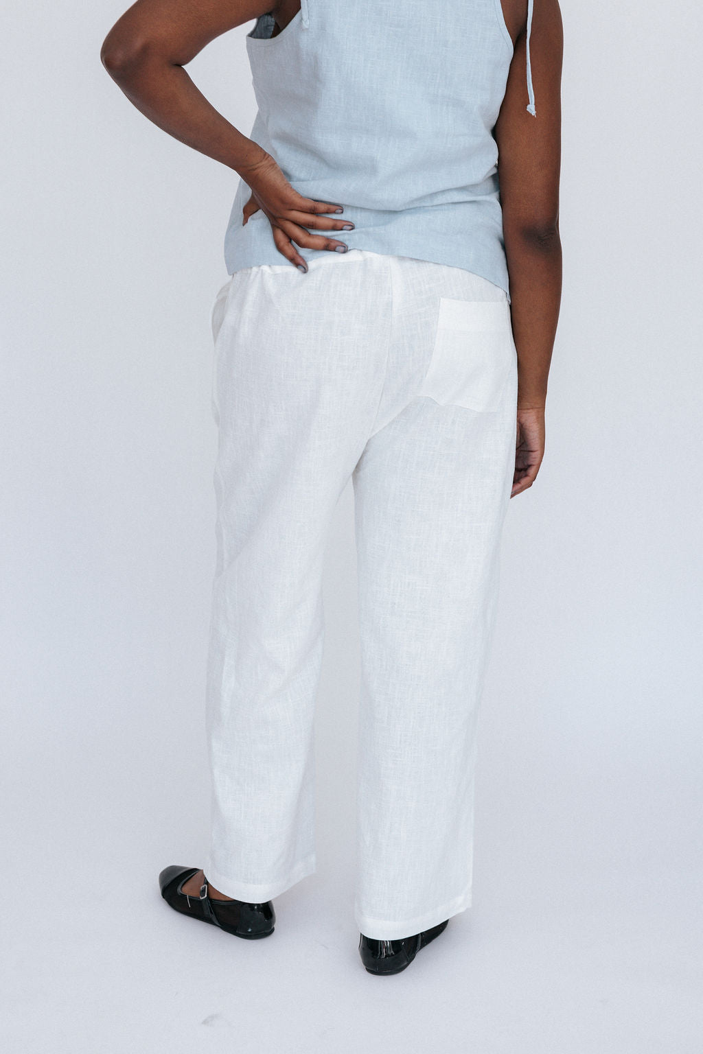Phoebe Linen Pant | White