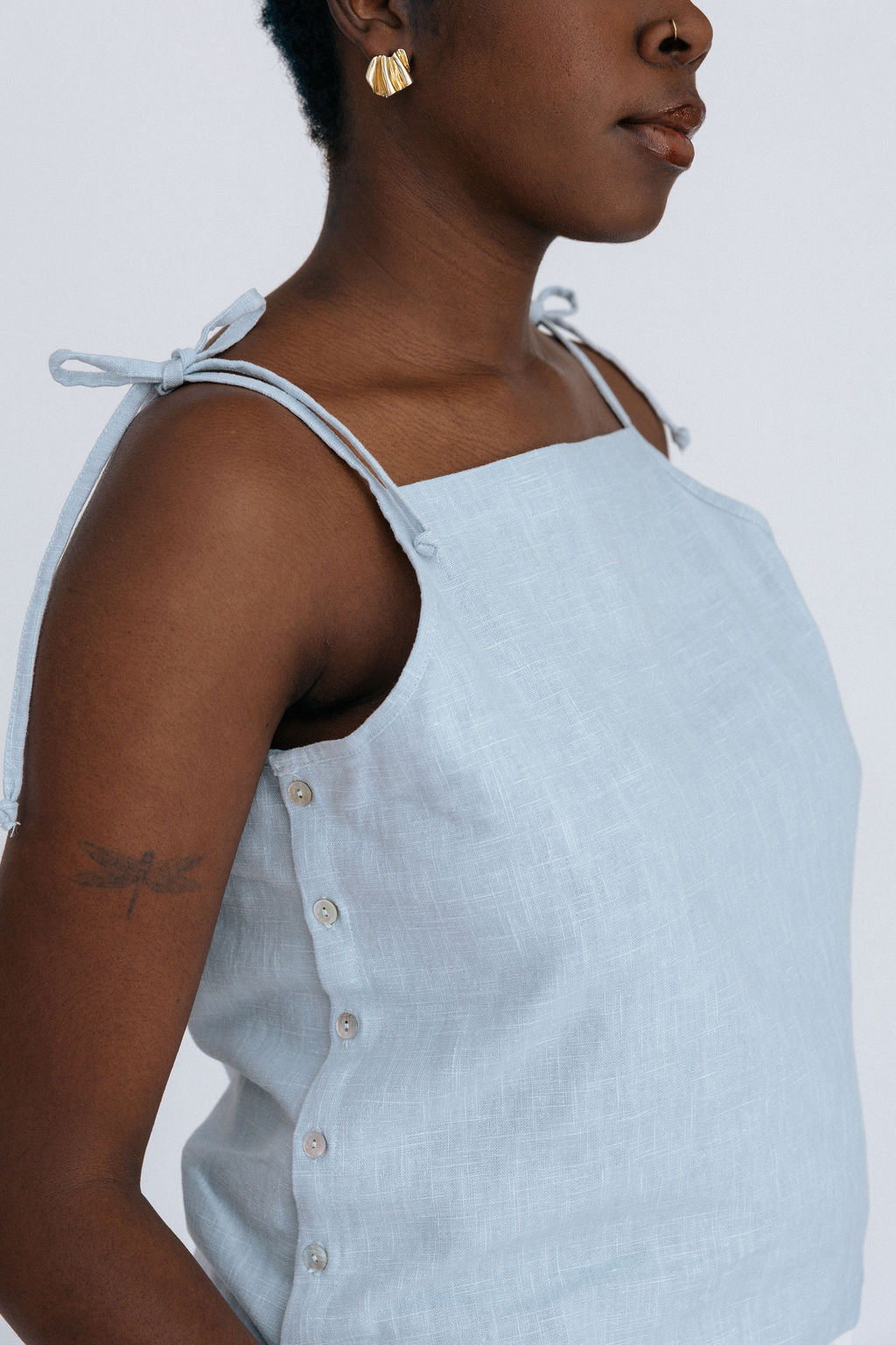 Lottie Tie Tank | Sky Blue