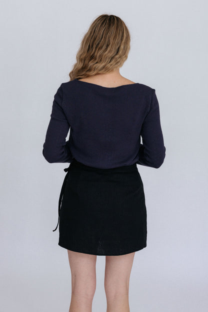 Beck Wrap Skirt | Black