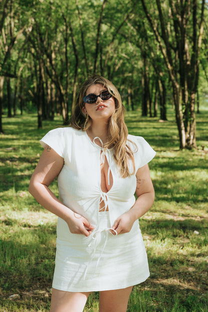Elliot Mini Skirt | White