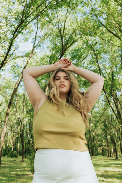 Ruth Boatneck Tank | Chartreuse