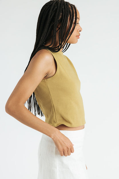 Ruth Boatneck Tank | Chartreuse