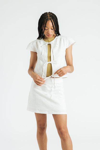 Elliot Mini Skirt | White