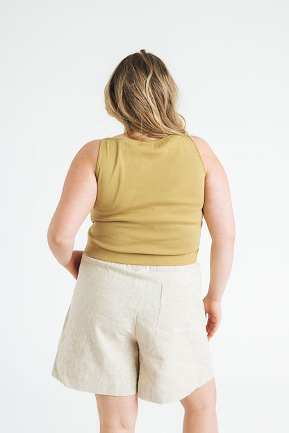 Ruth Boatneck Tank | Chartreuse