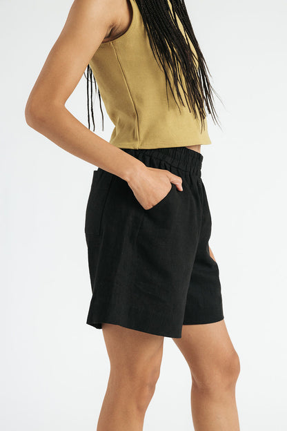 Lee Linen Shorts | Black