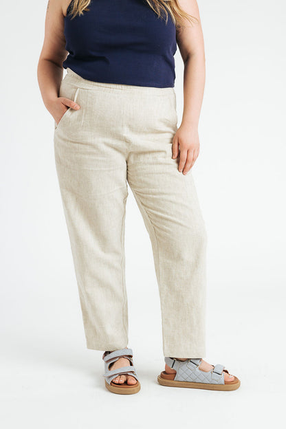 Kate Linen Pant | Sand
