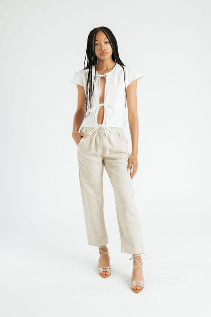 Kate Linen Pant | Sand