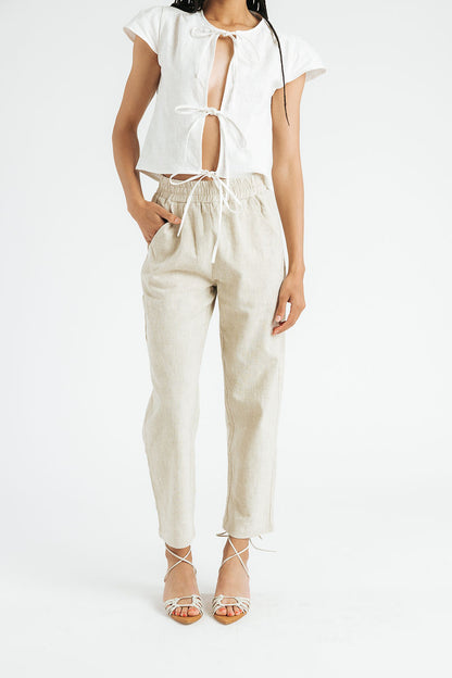 Kate Linen Pant | Sand