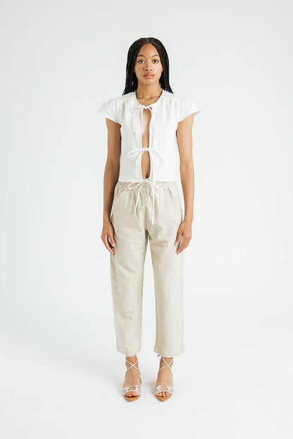 Kate Linen Pant | Sand
