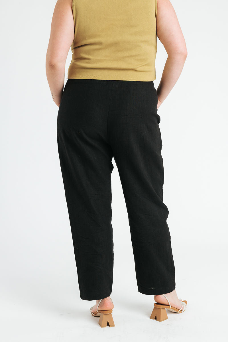 Kate Linen Pant | Black