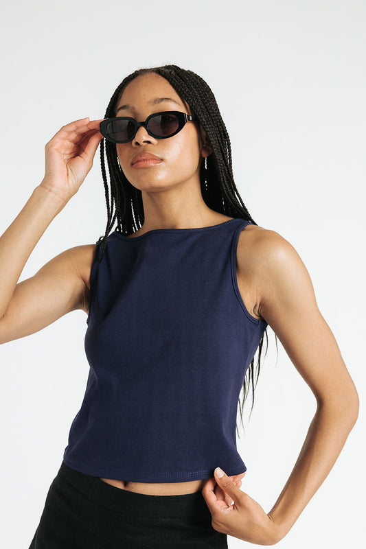 Ruth Boatneck Tank | Navy