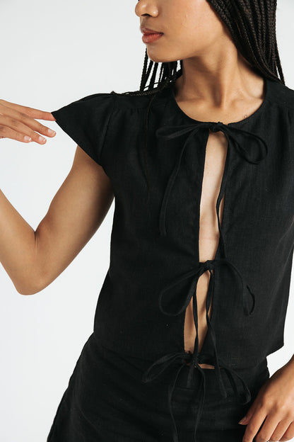 Libby Tie Top | Black