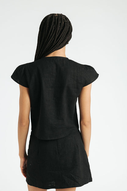 Libby Tie Top | Black