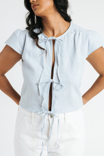 Libby Tie Top | Sky Blue