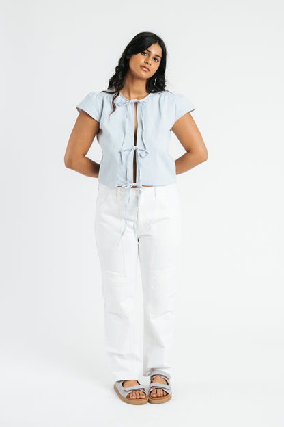 Libby Tie Top | Sky Blue