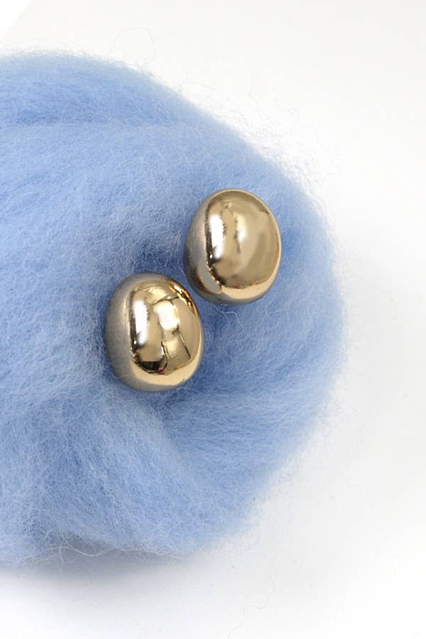 Puffy Oval Earrings