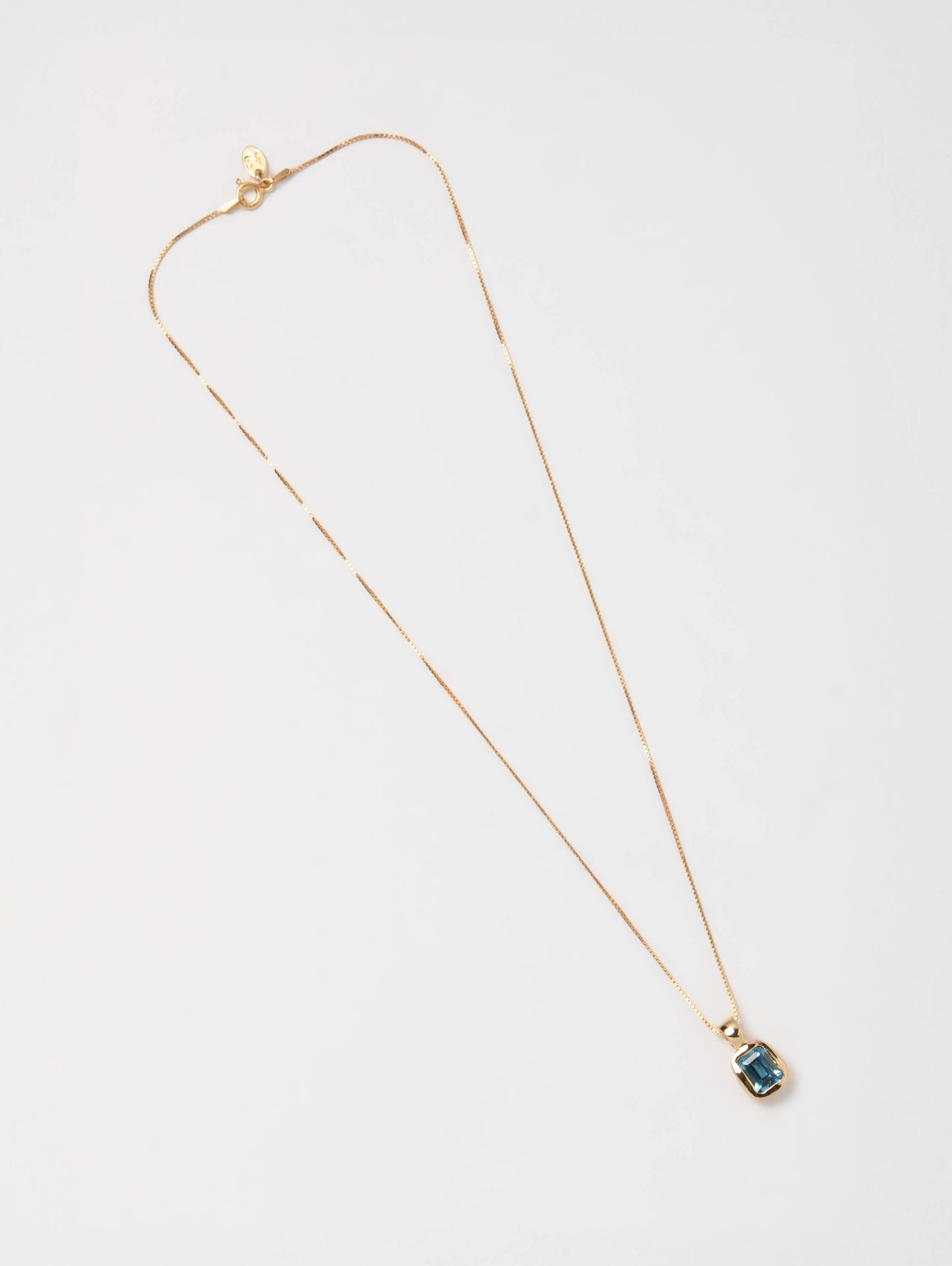 Freya Necklace in Blue Topaz and Gold