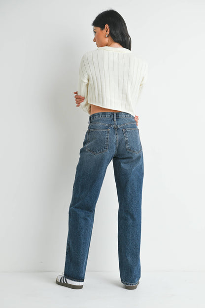 Relaxed Straight Leg Jeans
