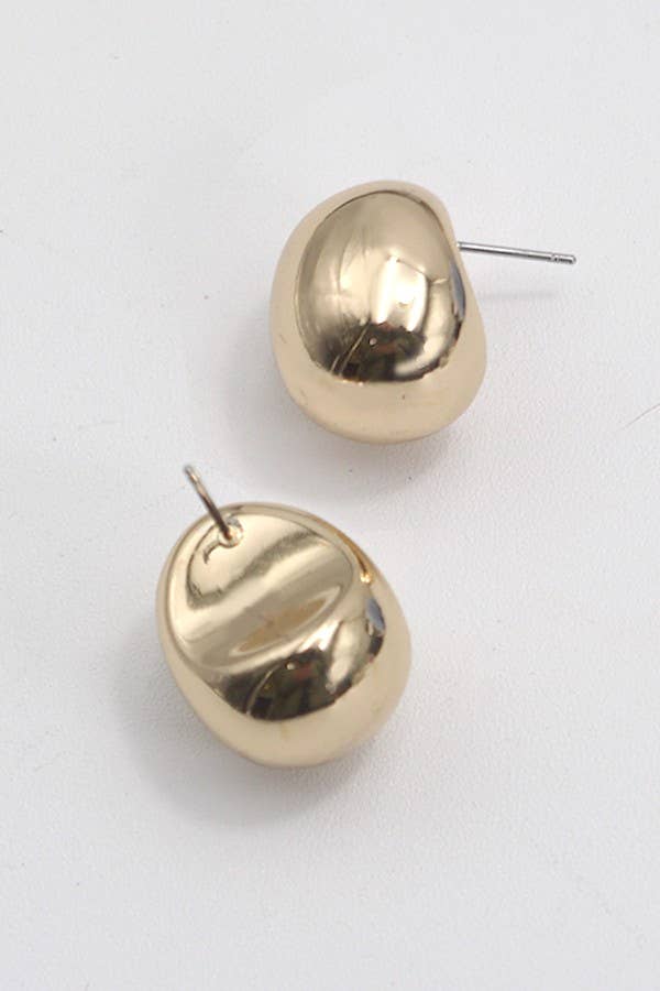 Puffy Oval Earrings