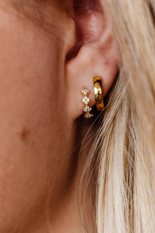 Mini Diamond Hoop Earrings