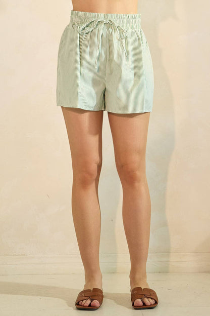 Striped Shirt and Shorts Set